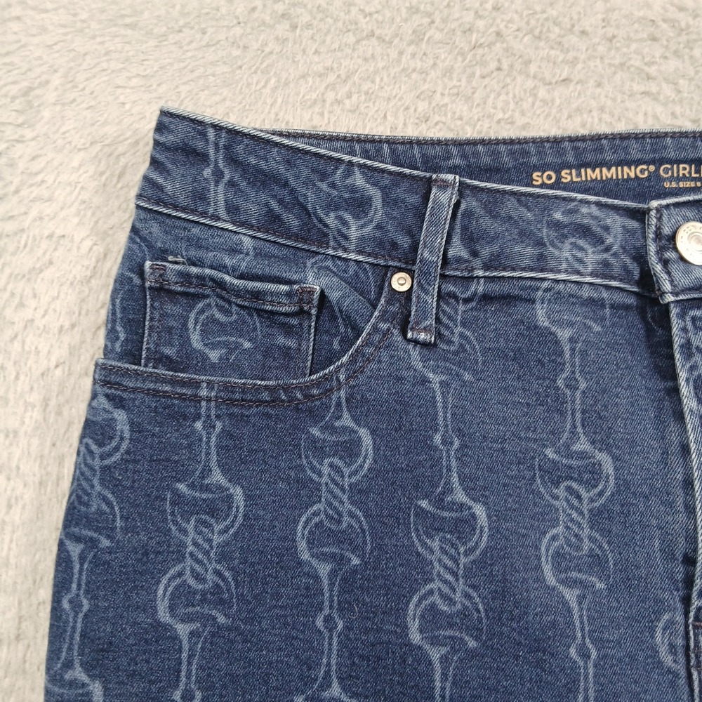 Jeans - Chico's So Slimming Girlfriend Slim Leg Crop - Size 1 (8) Horse Bit  EUC